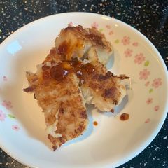 A picture of Taiwanese Style Turnip Cake - vegan/gluten free.