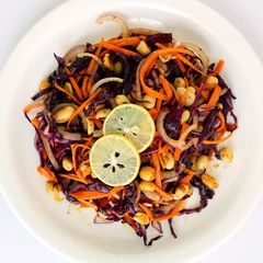 A picture of Asian Red Cabbage Salad With Roasted Peanuts.