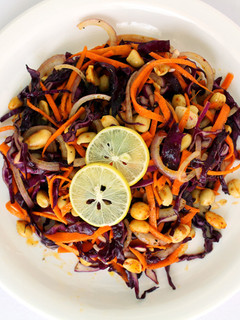A picture of Asian Red Cabbage Salad With Roasted Peanuts.