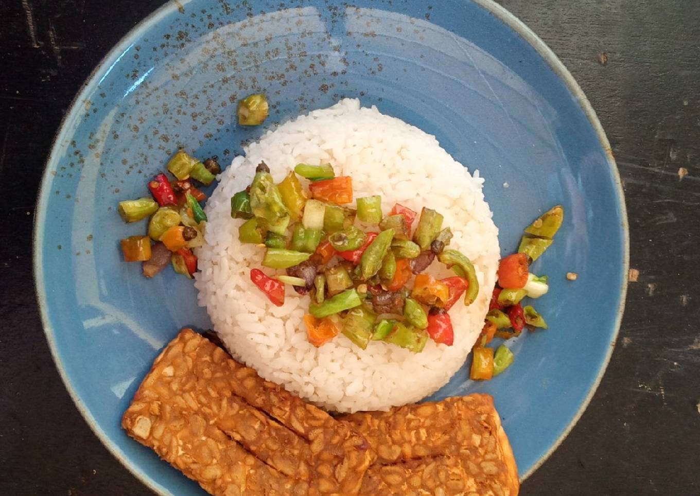 Nasi Tempe Sambal Tok tok