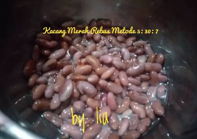 Resep Kacang Merah Rebus (Metode 5: 30: 7) yang Lezat