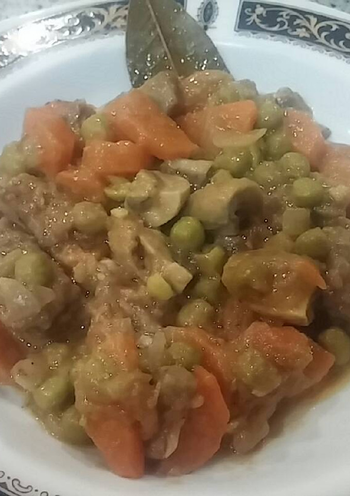 Una foto de Ternera con verduras dieta