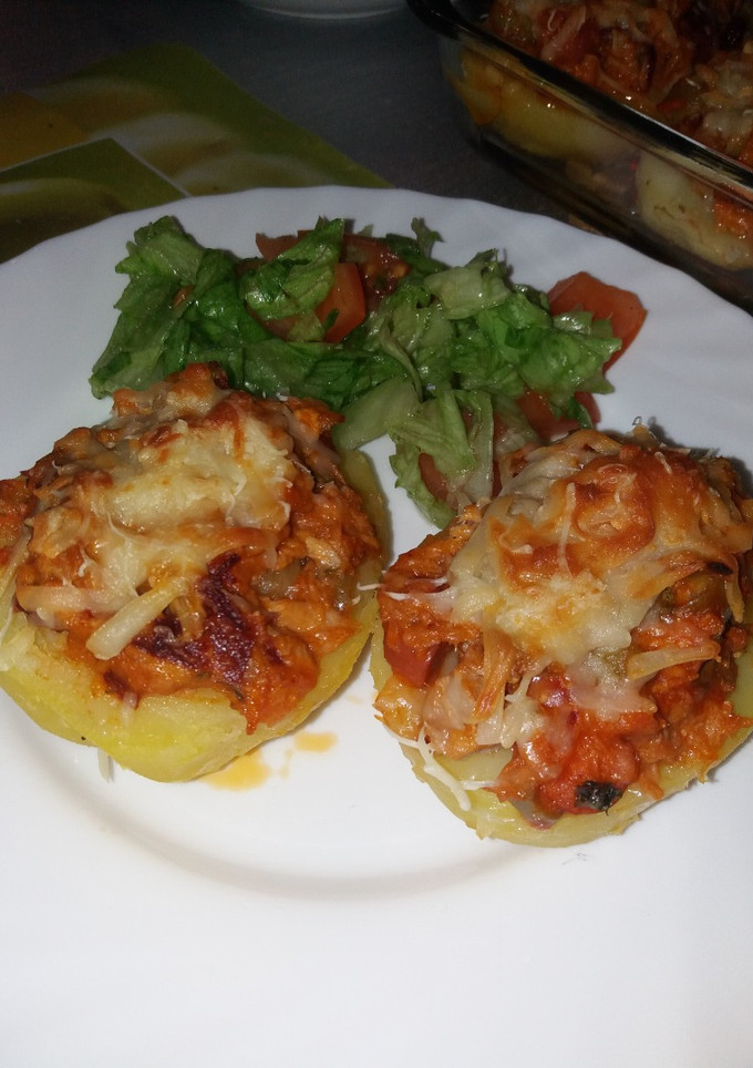 Una foto de Patatas rellenas gratinadas