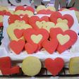 Galletas bicolor de corazón para San Valentín