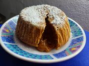 Una foto de volcan de dulce de leche