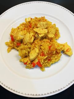 Une photo de Risotto Poulet Curry au Cookeo