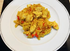 Une photo de Risotto Poulet Curry au Cookeo