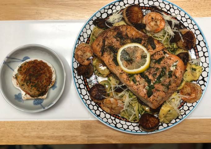 Simple Way to Prepare Any-night-of-the-week Salmon, Shrimp &amp; Scallops