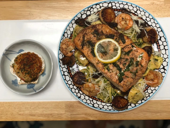 Easy Way Prepare Salmon, Shrimp & Scallops the Awesome  Appealing