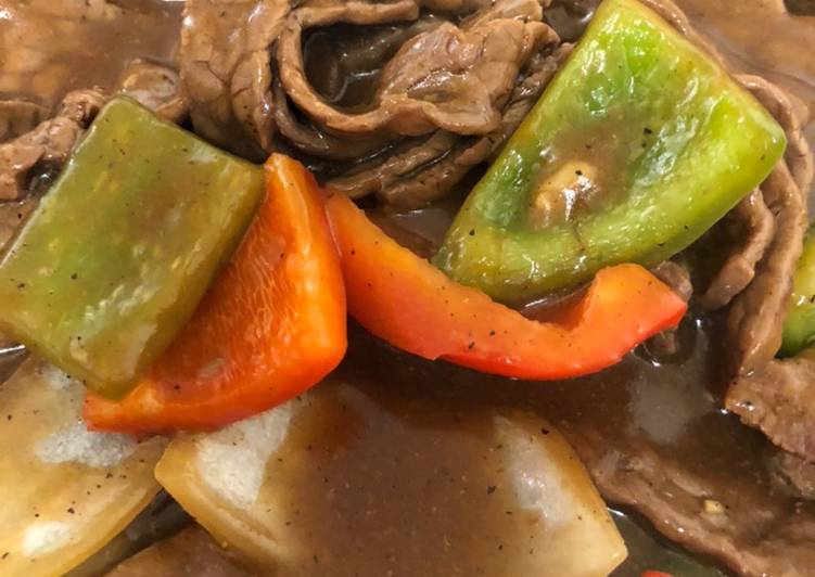 Recipe of Homemade Pepper Steak