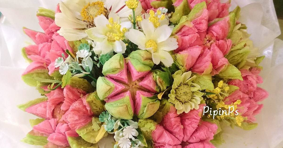 Resep Lotus Flower Crisp 莲花酥, Sweet Potato Filling (Genshin Impact