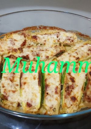 صورة لوصفة قوارب الكوسا بالبشاميل 🥒🥒👌👍