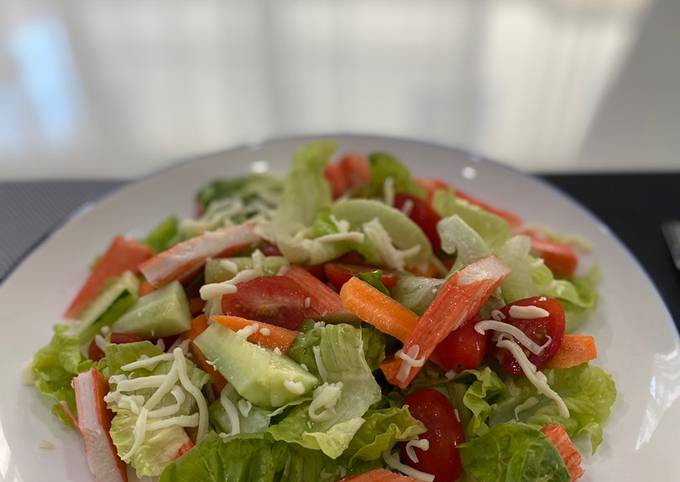 Steps to Make Award-winning Easy Menu Clean#7 Crab Stick Salad