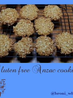 A picture of Gluten free Anzac cookies.