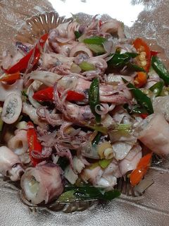 Foto resep Cumi asin pedas