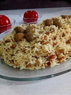 عکسی از دستور عدس پلو با سویا