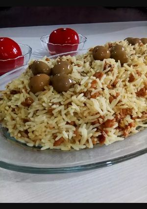 عکسی از دستور عدس پلو با سویا