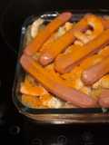Chucrut con gambas y salchichas