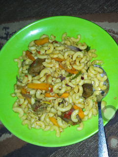 A picture of Fried macaroni.