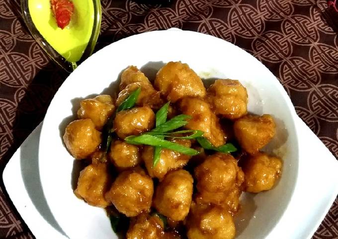 216. Bakso Ayam Saus Tiram