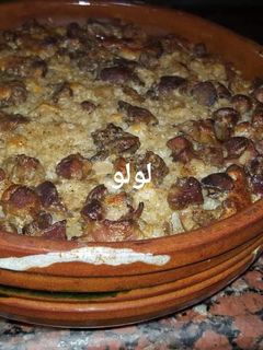صورة لوصفة طريقة عمل الأرز المعمر بالكبد والقوانص