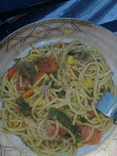 صورة لوصفة سباغيتي بالخضار