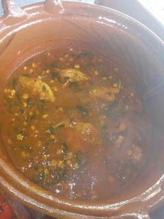 A picture of Chicken with Spinach and Corn à la Mario.