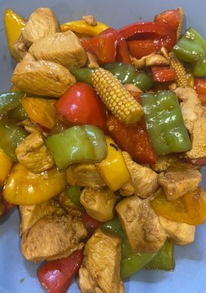 糖醋彩椒雞丁 的食譜成品照片