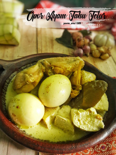 Foto resep Opor ayam, tahu & telur