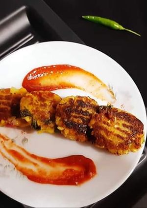 A picture of Poha Cutlet.