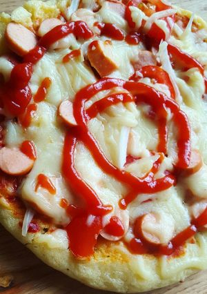O poză a rețetei Pizza pufoasă la tigaie.