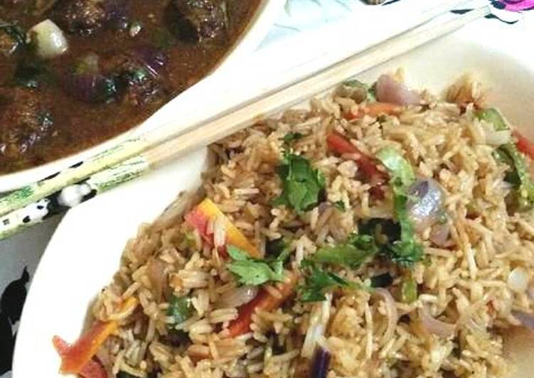 Veg Fried Rice And Manchurian