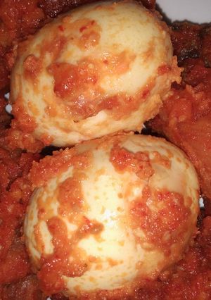 Foto resep Ayam goreng balado telur pedas manis