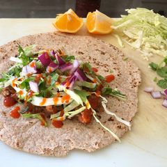 A picture of Easy Vegetarian Unfolded Burrito.