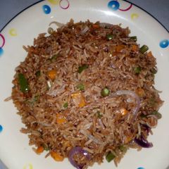A picture of Fried brown rice.