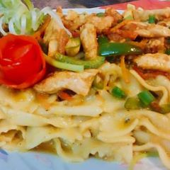 Pakistani Chicken Pasta A picture of Pakistani Chicken Pasta.