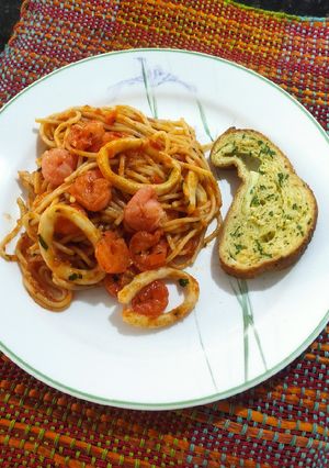 Una foto de Pasta Marinera