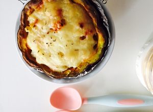 Hình của món Nui sò điệp bí đỏ đút lò - bé ăn dặm.