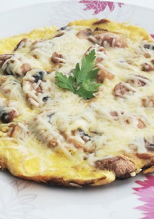 Une photo de Omelette aux champignons et emmental