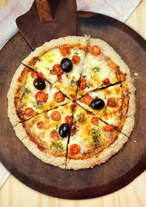 Una foto de 🍕 Pizza de avena 🍕Receta viral #7 🍕