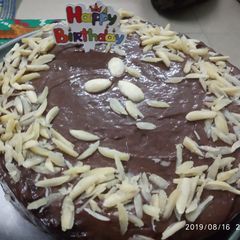 A picture of Chocolate almond cake🎂.