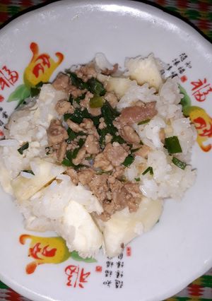 Hình của món Xôi sắn.