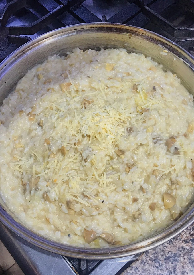 Una foto de Risotto de hongos