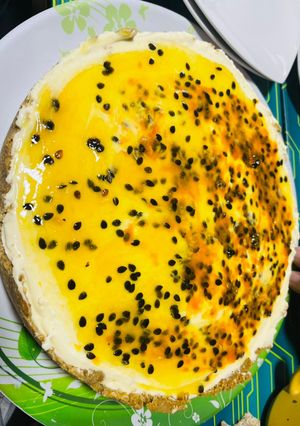 Una foto de Cheesecake de maracuyá