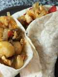 Tacos o fajitas de vegetales y pollo