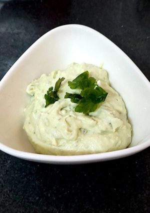 A picture of My Avocado & Soft Cheese Dip 😃#2Flavours #Sidedish #Dip.
