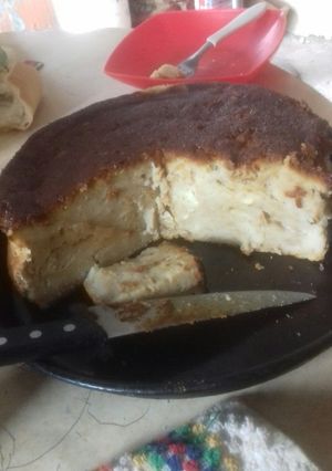 Una foto de Budín de pan grande
