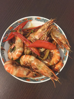 A picture of Ginger prawn.