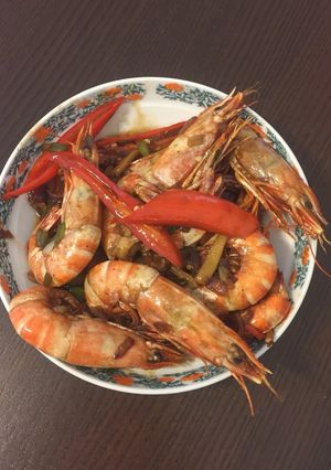 A picture of Ginger prawn.