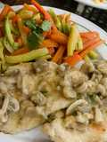Scaloppine di pollo ai funghi